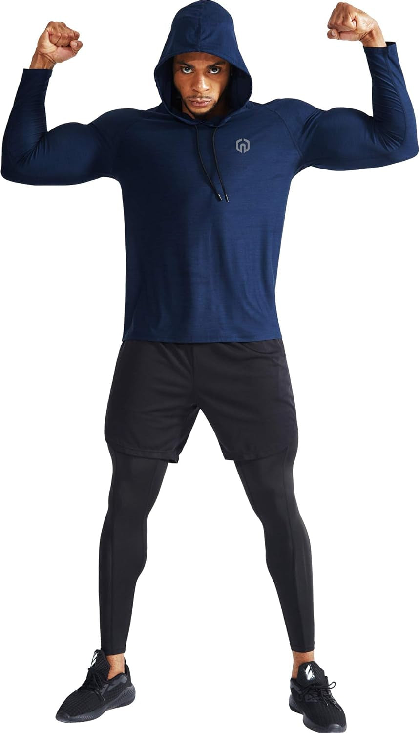 Men'S Dry Fit Athletic Workout Running Shirts Long Sleeve