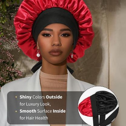 Silk-Like Satin Double-Layer Hair Cap